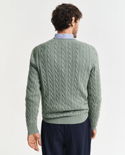 Strickpullover mit Zopfmuster - 362-KALAMATA GREEN - Grün