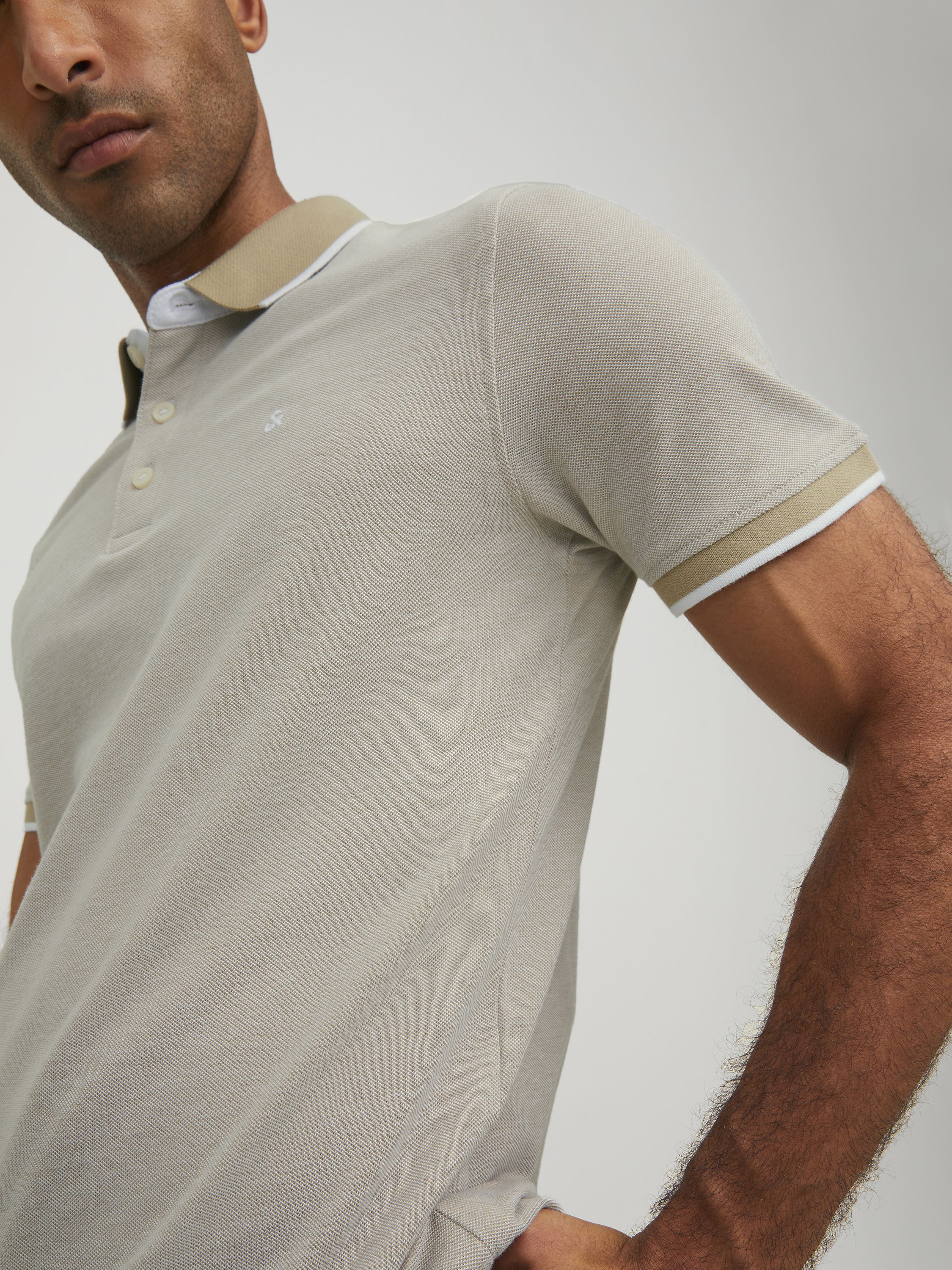 Poloshirt aus Baumwolle - Crockery/SLIM FIT - Beige