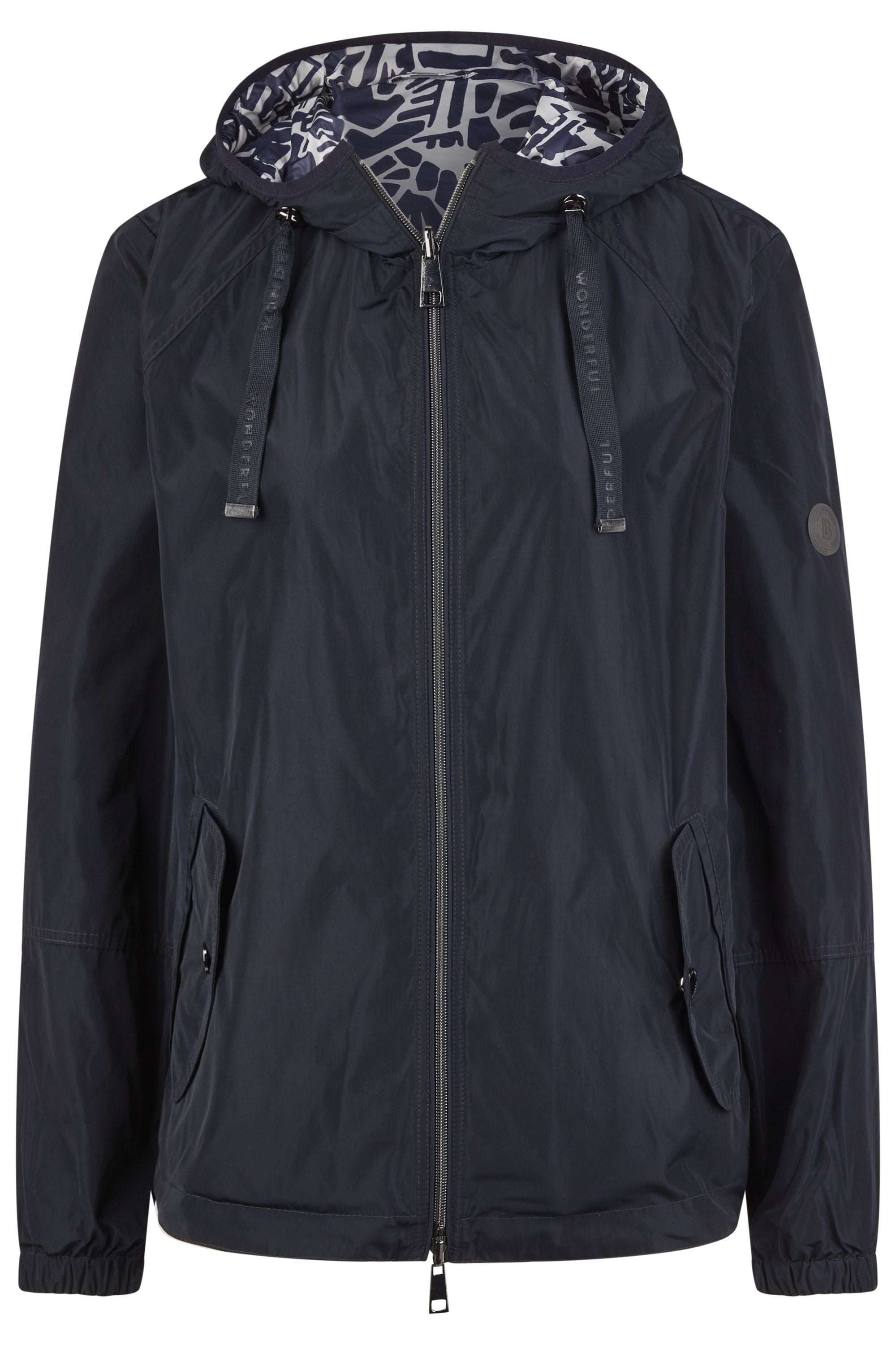 Sommerjacke mit Kapuze - 850-navy - Blau