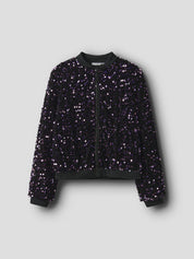 Blousonjacke mit bunten Pailetten - Byzantium - Violett