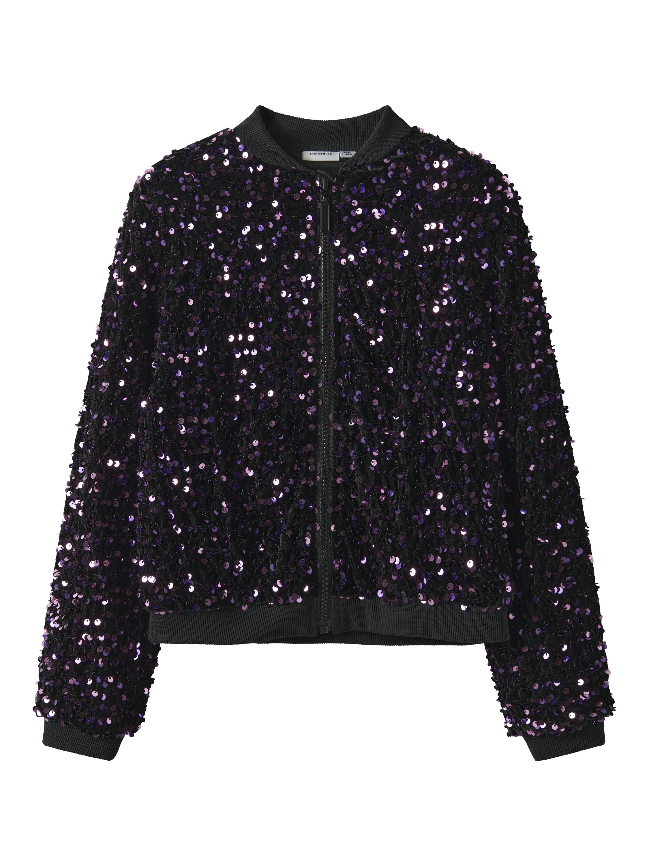 Blousonjacke mit bunten Pailetten - Byzantium - Violett