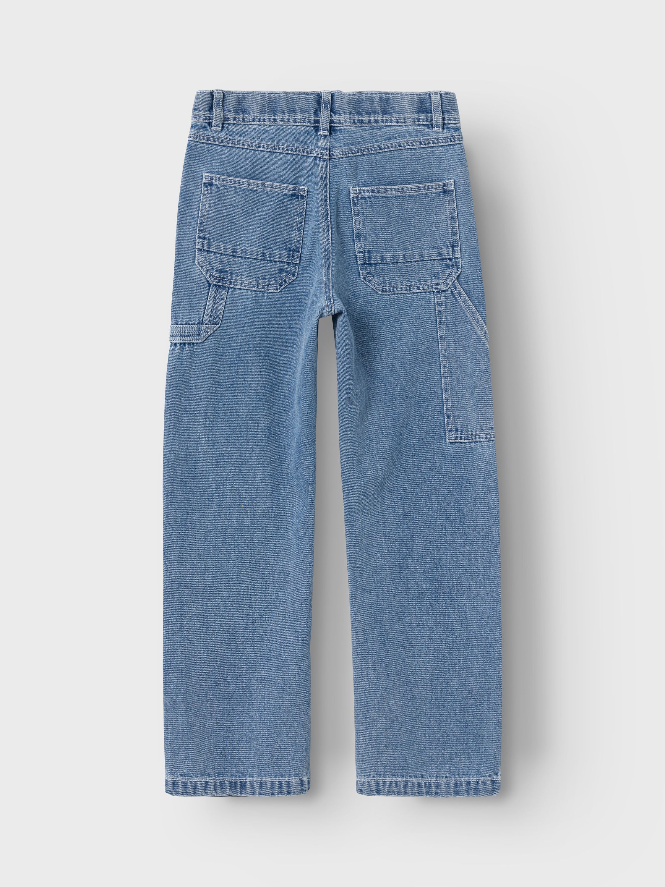 Jeans Straight Leg - Medium Blue Denim - Blau