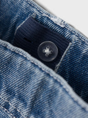 Jeans Straight Leg - Medium Blue Denim - Blau