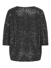 Langarmshirt FOILA - Black/SILVER FOIL - Schwarz