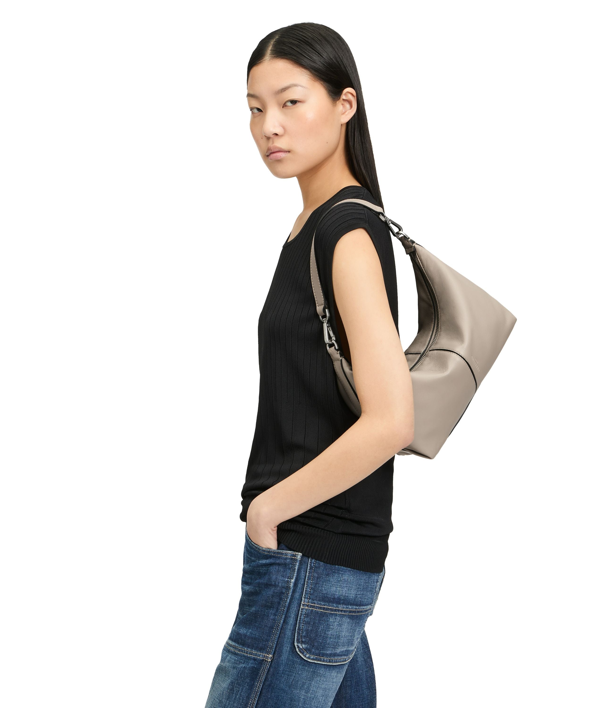 Schultertasche PARIS HOBO S - 4180-LILAC/PINK - Beige