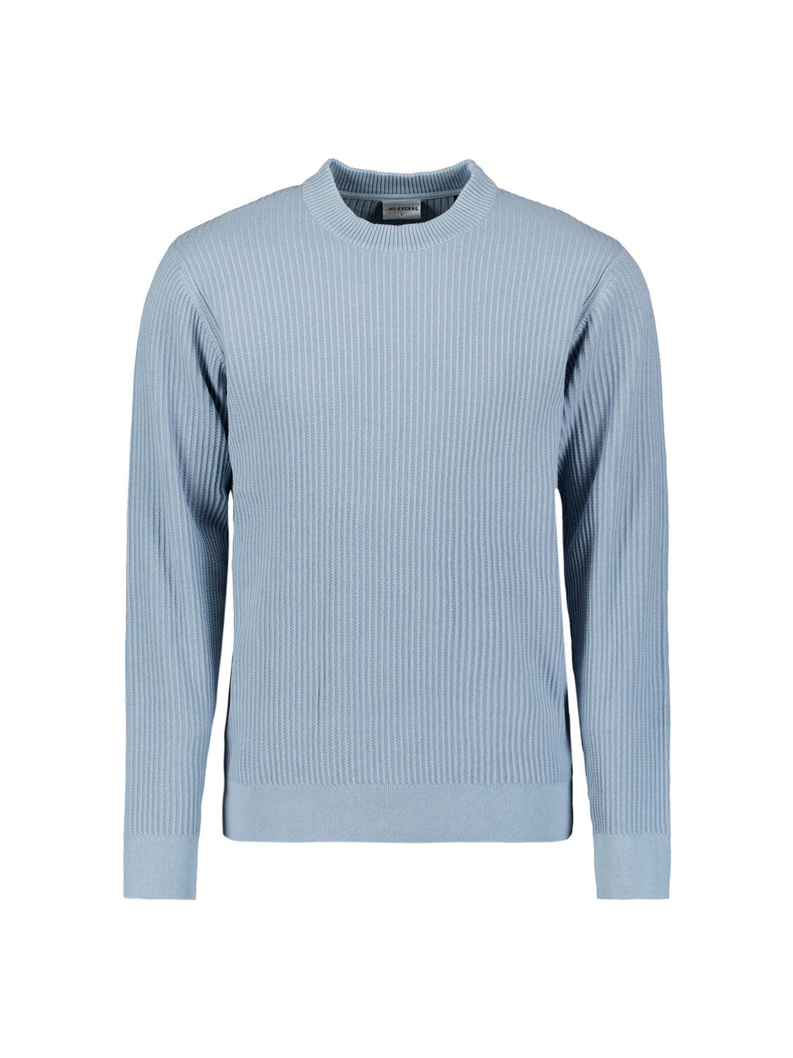 Strickpullover aus Baumwollmix - 138-Dusty Blue - Blau