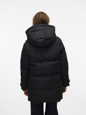 Daunenjacke mit Kapuze - Black - Schwarz