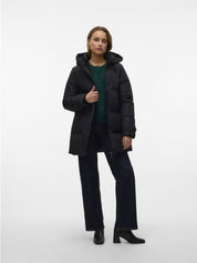 Daunenjacke mit Kapuze - Black - Schwarz