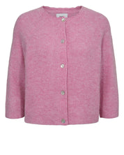Strick-Cardigan aus Wollmix - 2535 - Rosa