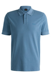 Poloshirt aus Baumwolle - 462-Open Blue - Blau