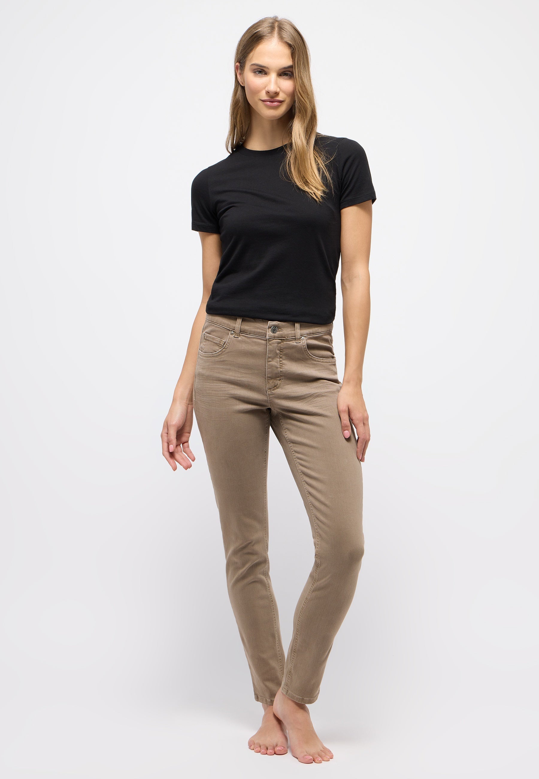 Jeans Skinny Slim Fit - 44458-truffle used - Braun