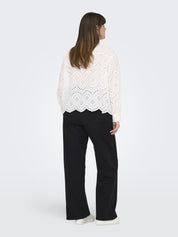 Bluse bestickt - Cloud Dancer - Weiß