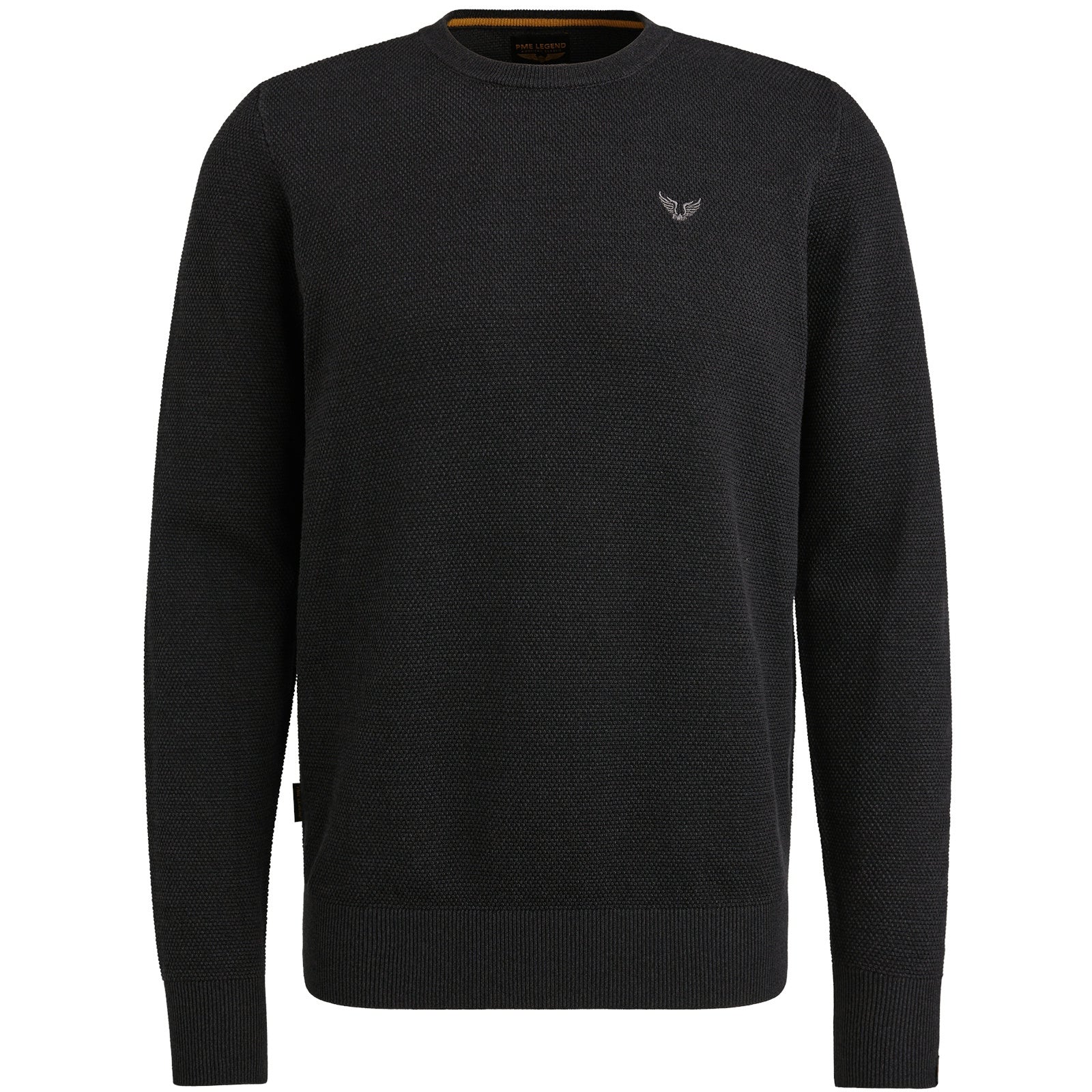 Strickpullover aus Baumwolle - 9140-Obsidian - Grau