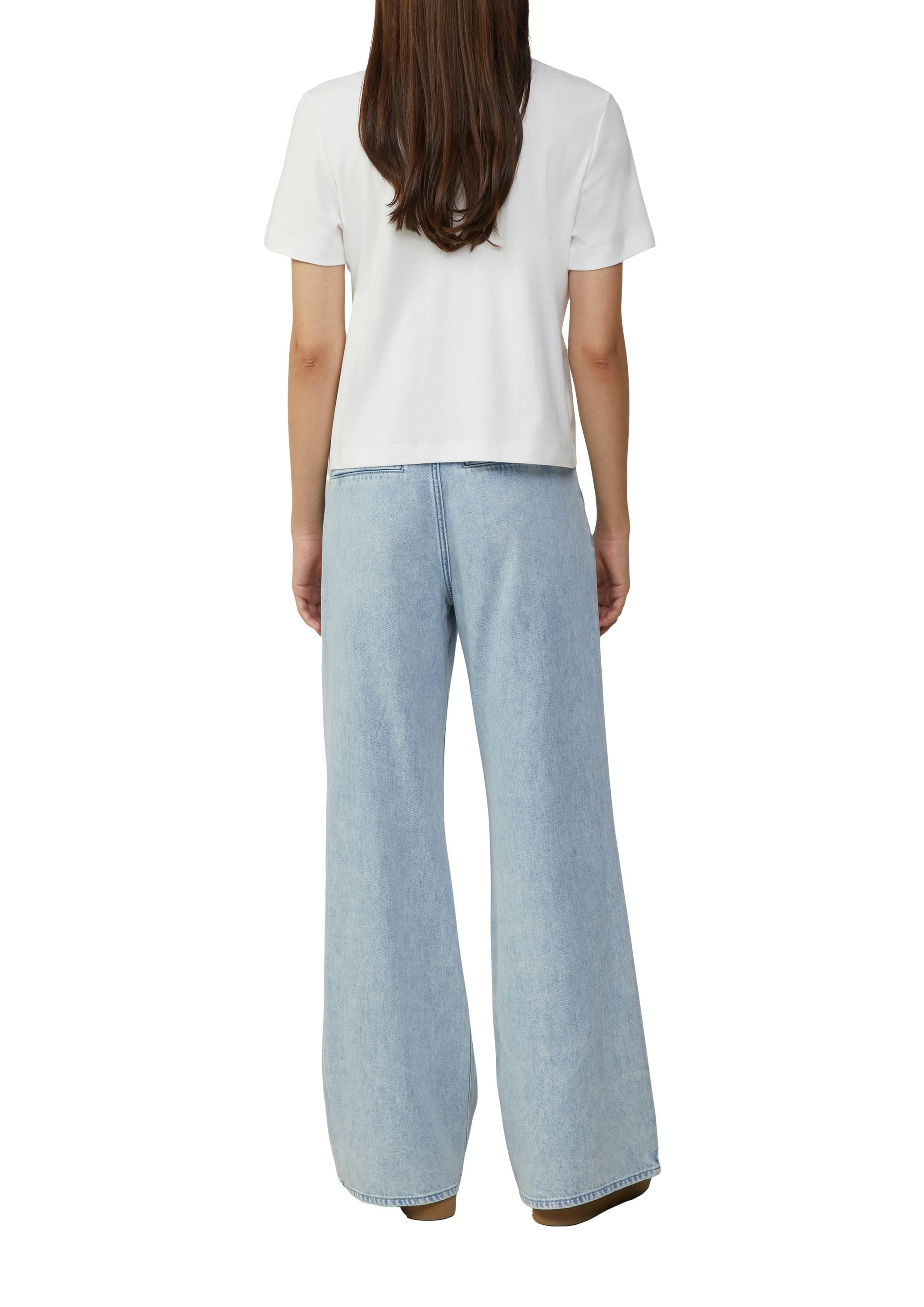 T-Shirt aus Baumwolle - 0100-WHITE - Weiß