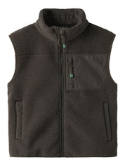 Teddy-Weste mit Stehkragen - Chocolate Brown - Braun