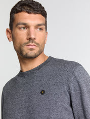 Strickpullover Regular Fit aus Baumwollmix - 138-Dusty Blue - Blau