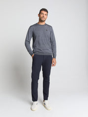 Strickpullover Regular Fit aus Baumwollmix - 138-Dusty Blue - Blau