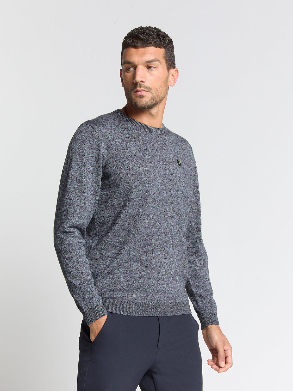 Strickpullover Regular Fit aus Baumwollmix - 138-Dusty Blue - Blau