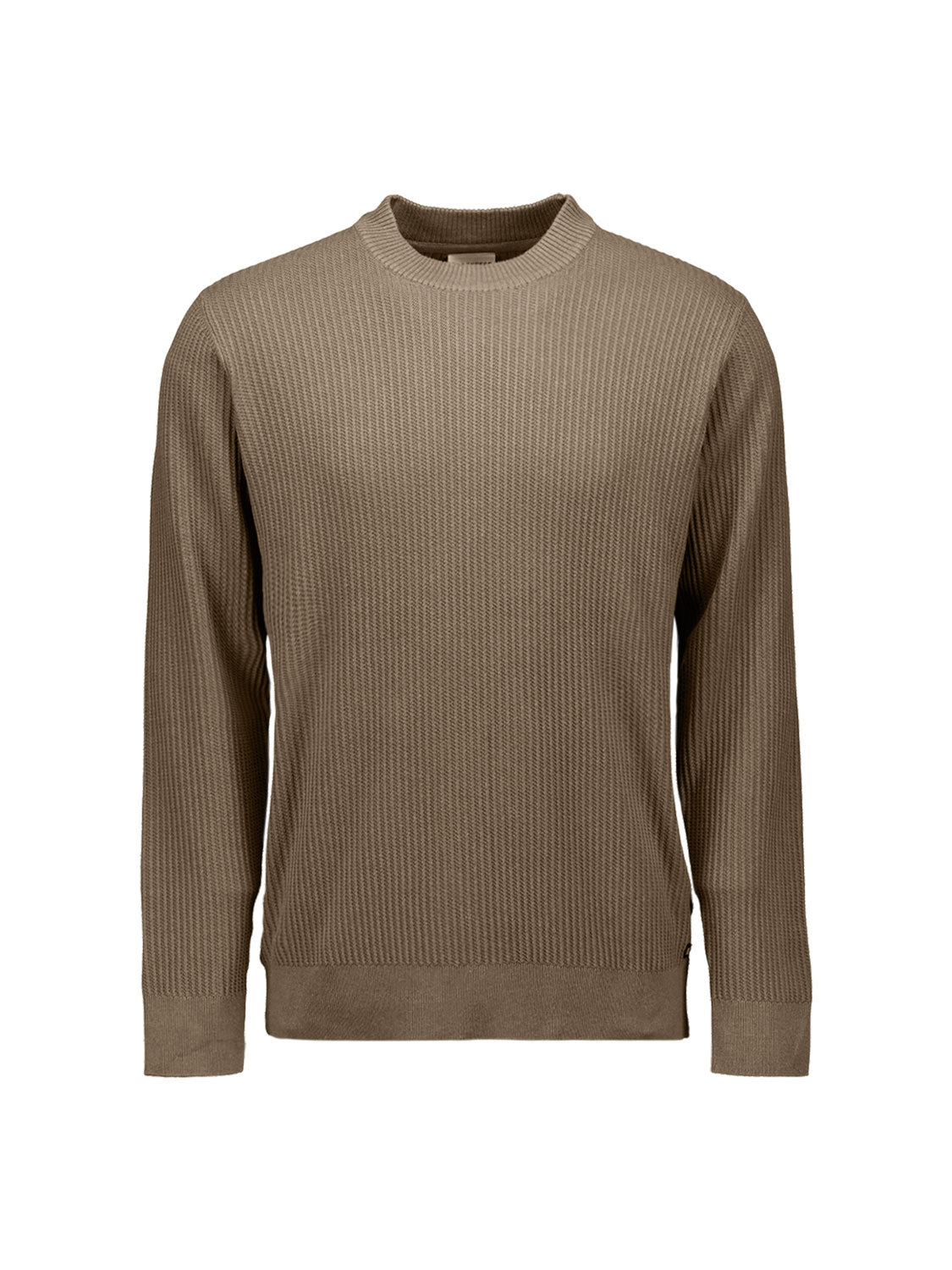 Strickpullover aus Baumwollmix - 044-Taupe - Braun