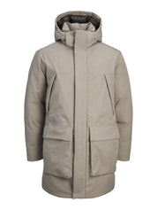 Parka meliert mit Kapuze - Delicioso/Melange - Braun