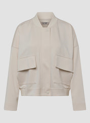 Sweatshirtjacke aus Viskosemix - 5608-Elfenbein - Creme