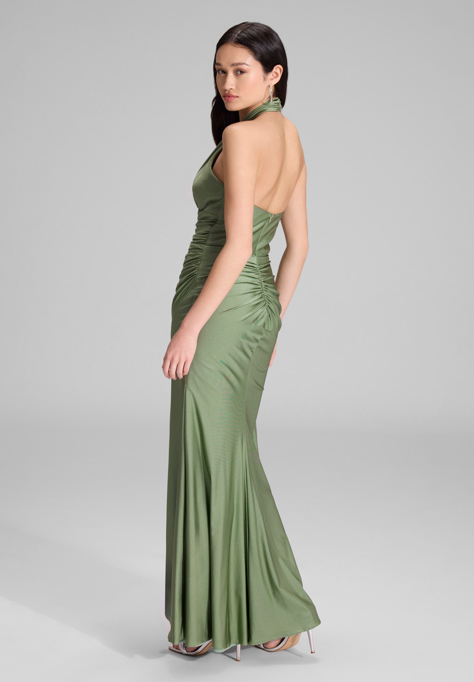 Abendkleid Maxi mit Neckholder - 582 - Grün