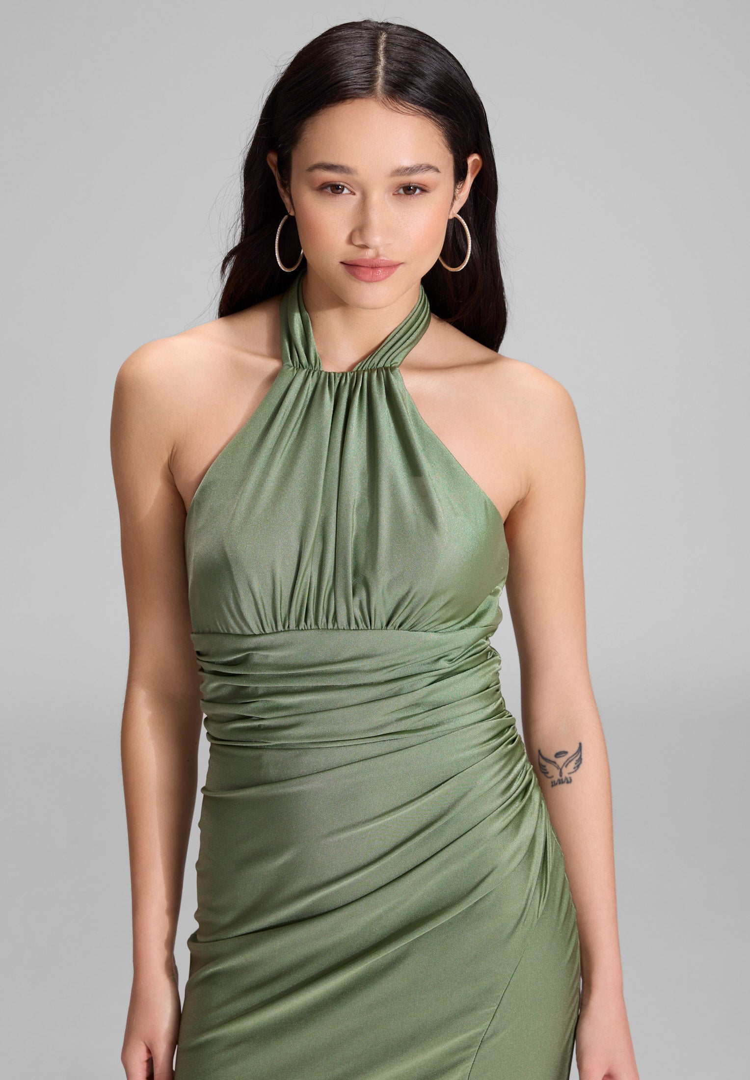 Abendkleid Maxi mit Neckholder - 582 - Grün