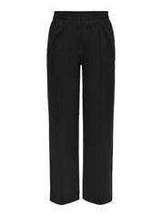 Feine Stoffhose Wide Leg - Black - Schwarz