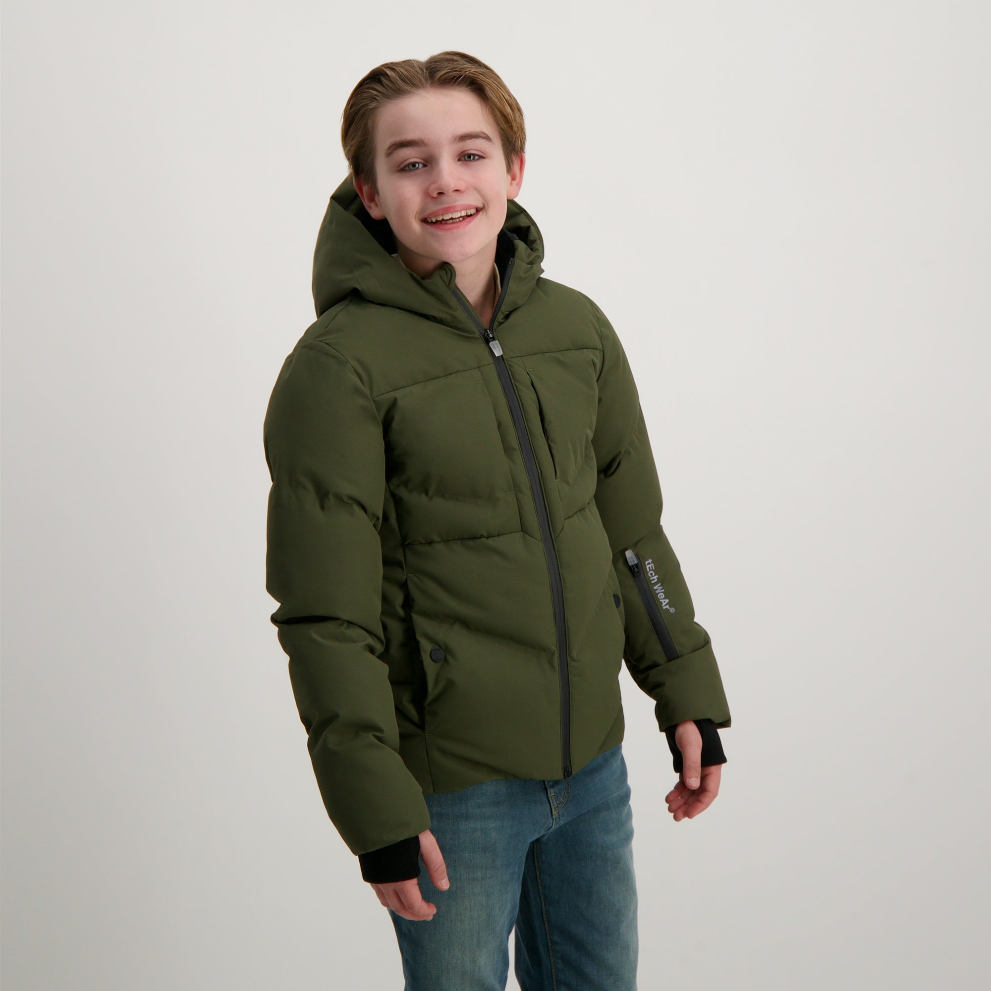 Winterjacke GRAZZO jr. - 19-Army - Grün