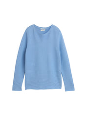 Strickpullover aus Bio-Baumwolle - 34587-light fjord blue - Blau