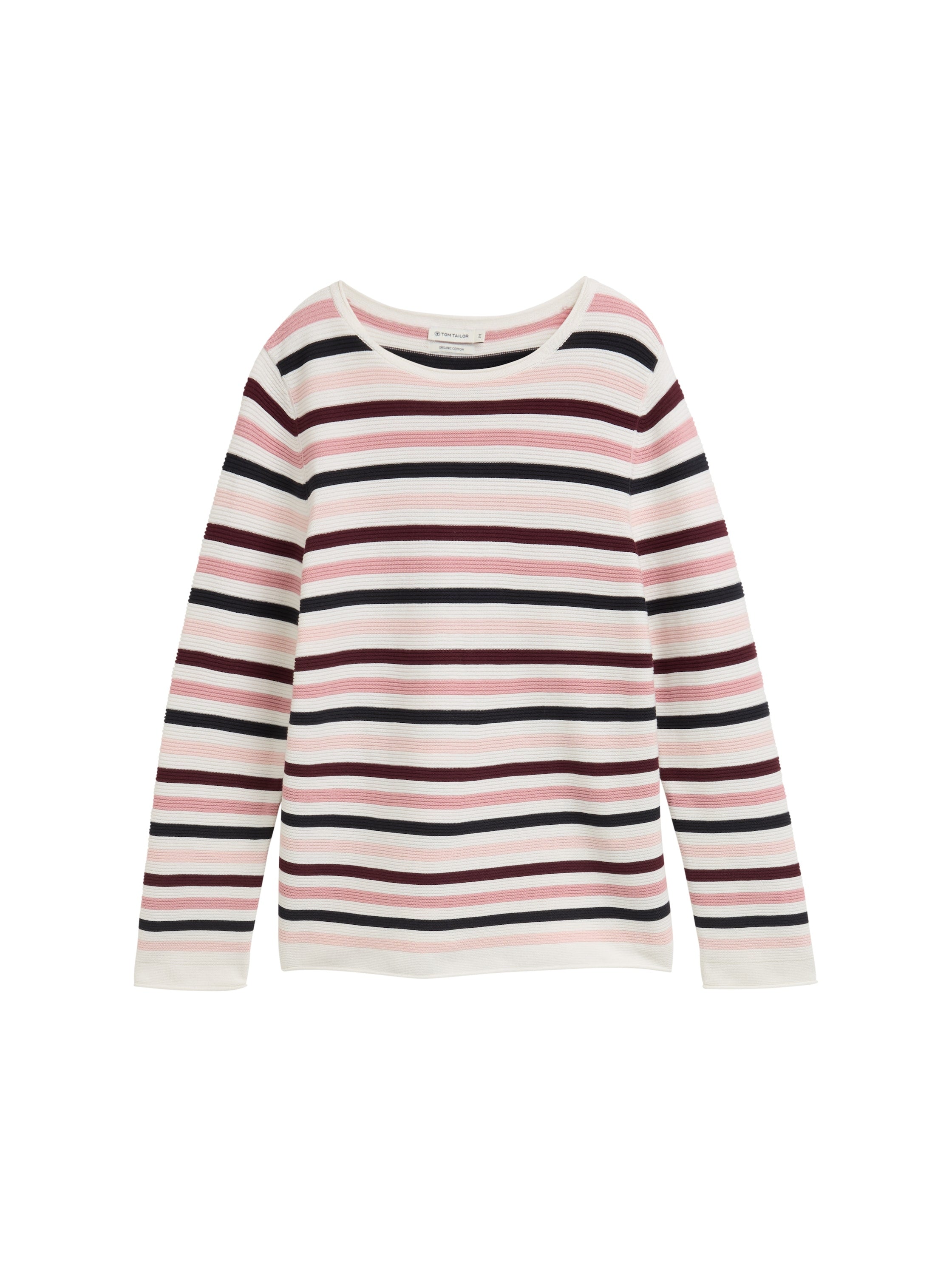 Strickpullover aus Bio-Baumwolle - 38584-rose ottoman knit - Rosa