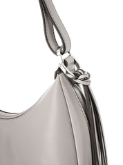 Schultertasche in Halbmondfrom - 806 - Grau