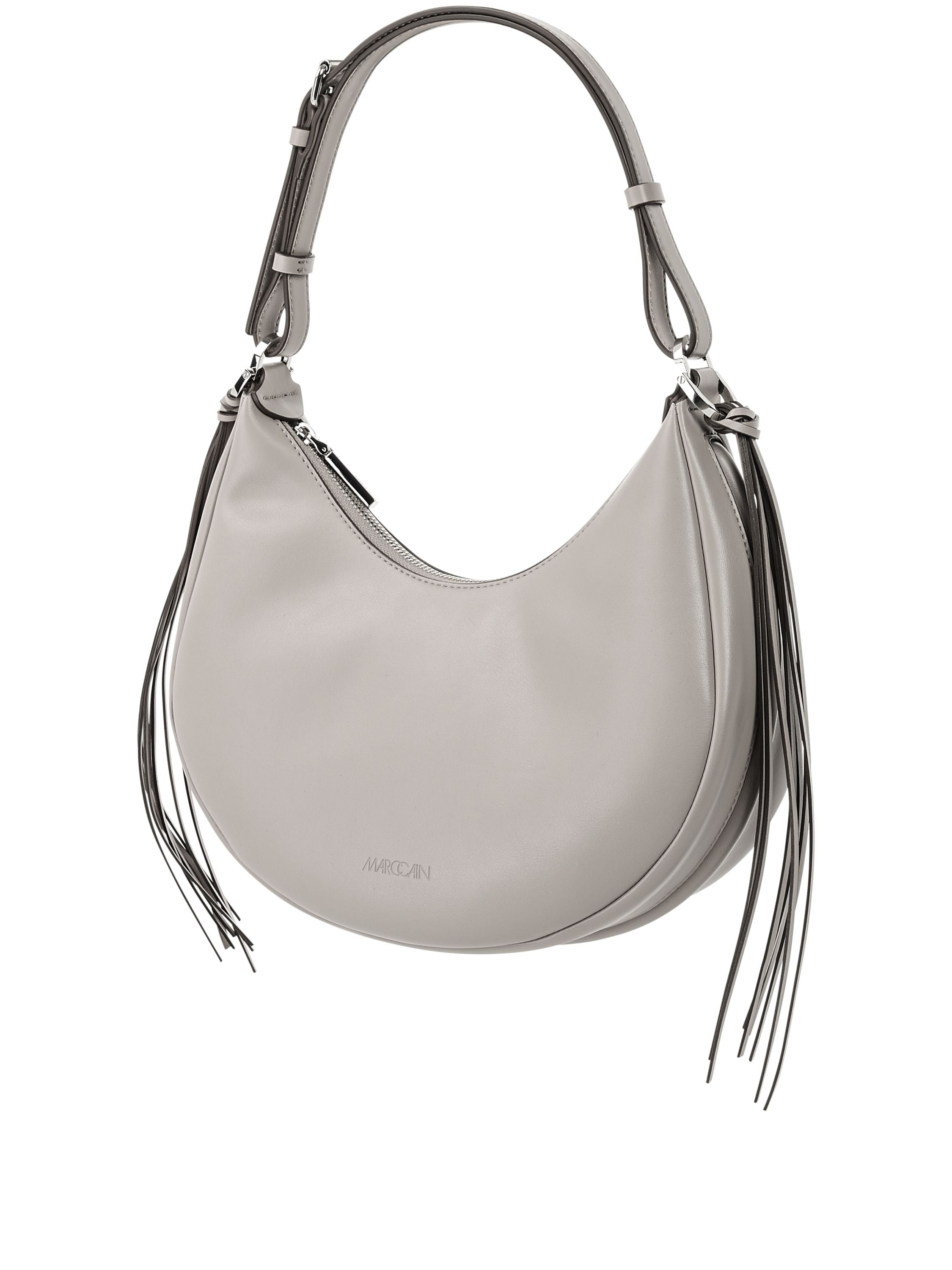 Schultertasche in Halbmondfrom - 806 - Grau