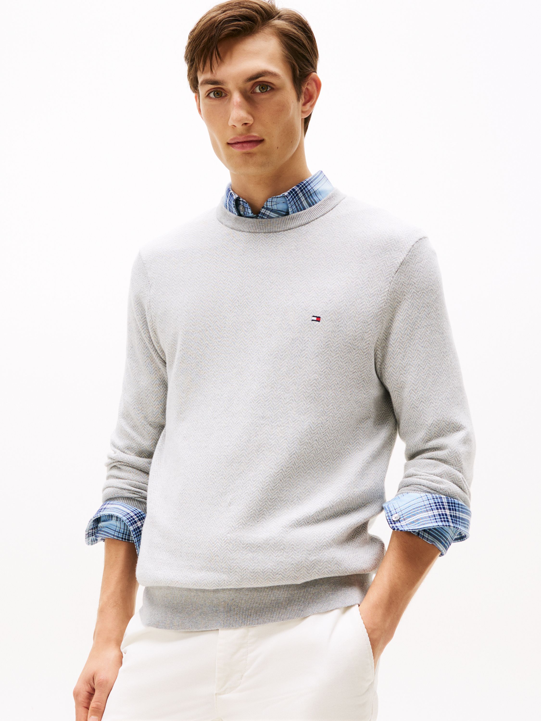 Strickpullover aus Baumwolle - 0CU-GREY - Grau