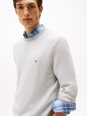 Strickpullover aus Baumwolle - 0CU-GREY - Grau