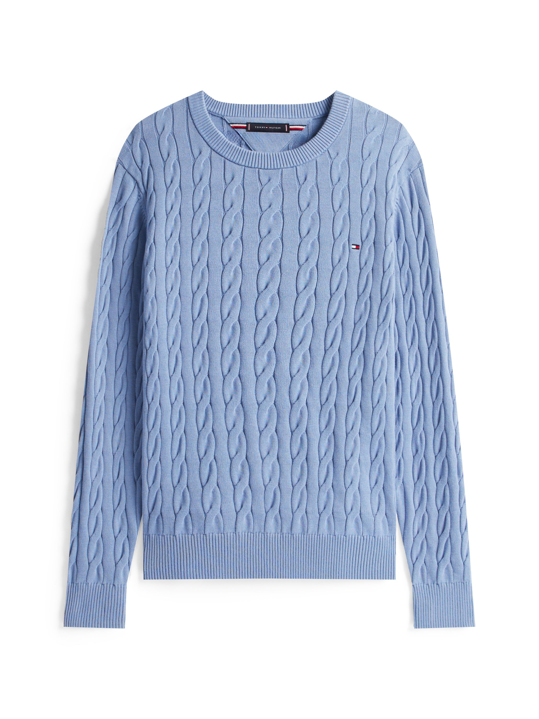 Feinstrickpullover mit Musterung - C2B-BLUE - Blau