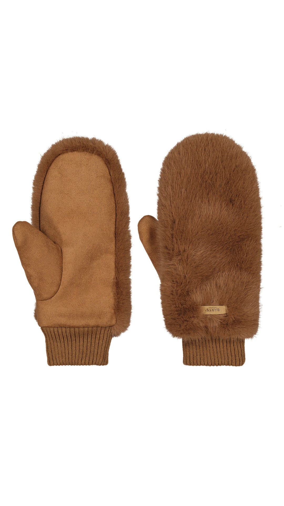 Kunstpelz-Fäustlinge - brown - Braun