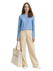 Strickpullover aus Bio-Baumwolle - 34587-light fjord blue - Blau