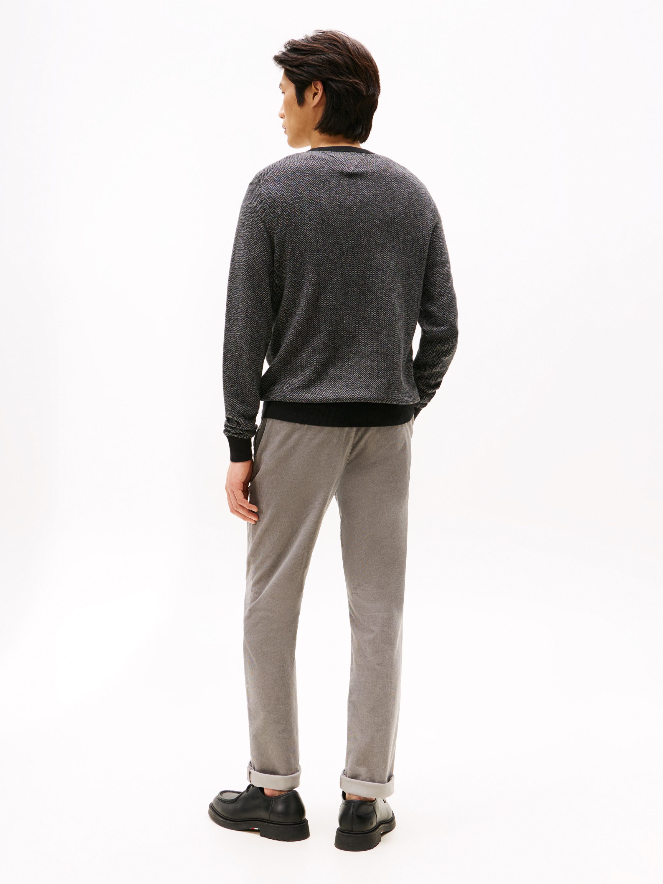 Strickpullover aus Baumwolle - 0IM-GREY - Schwarz