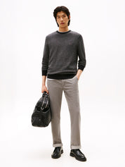 Strickpullover aus Baumwolle - 0IM-GREY - Schwarz