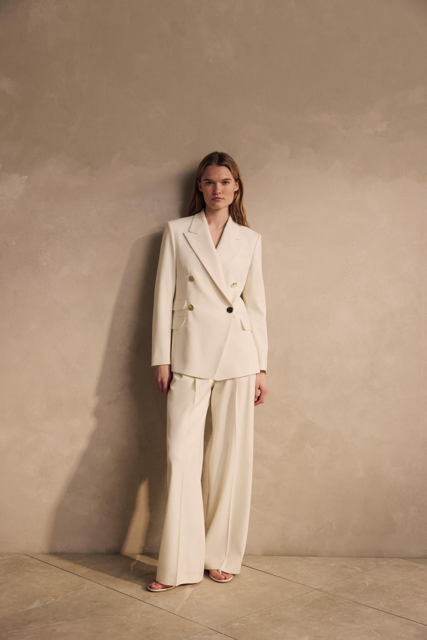 Blazer aus Schurwolle Relaxed Fit - Open White 118 - Creme