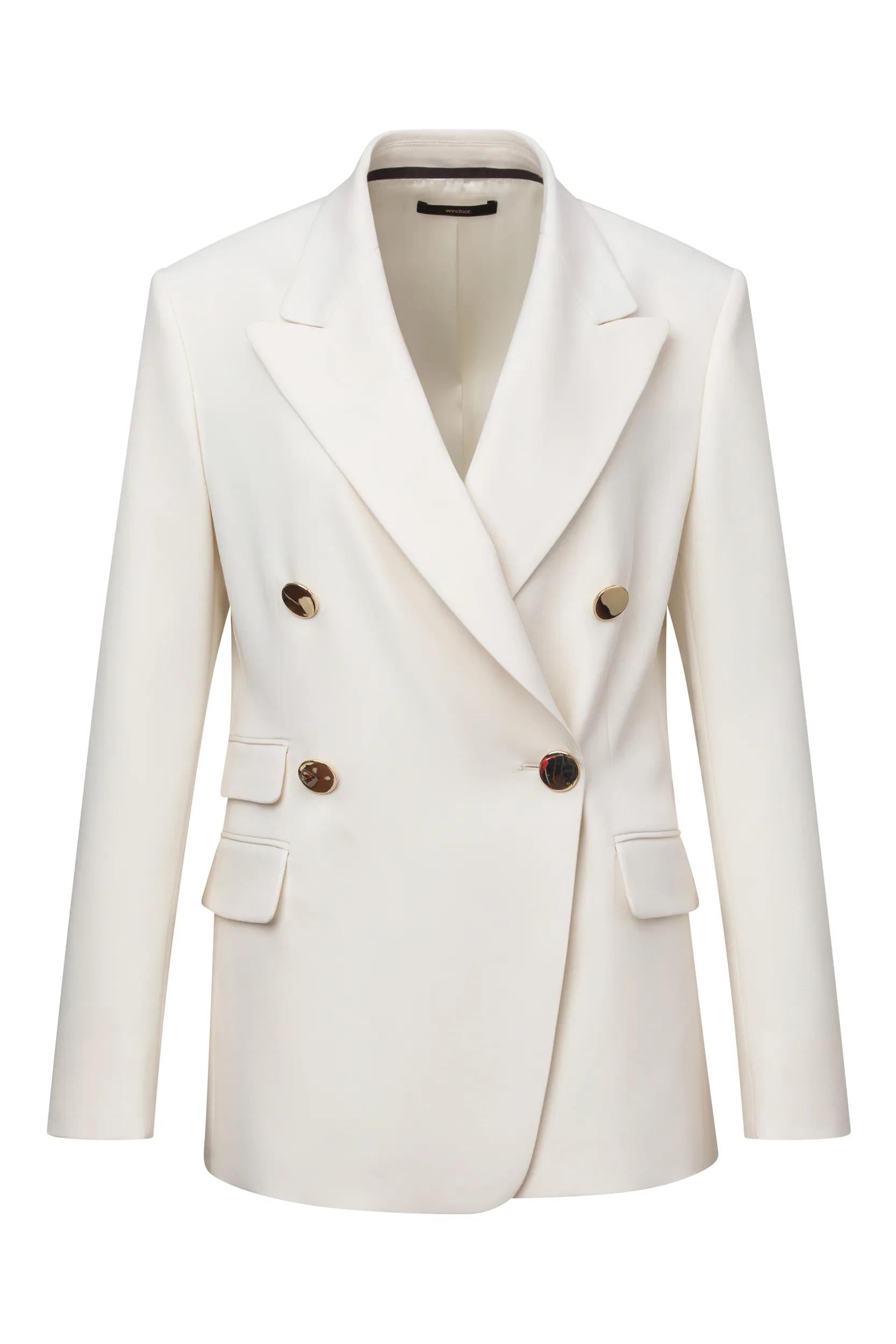 Blazer aus Schurwolle Relaxed Fit - Open White 118 - Creme