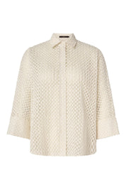 Bluse transparent aus Baumwollmix - Open White 118 - Creme