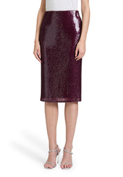 Pailletten-Rock - 4715-Deep Dahlia - Rot