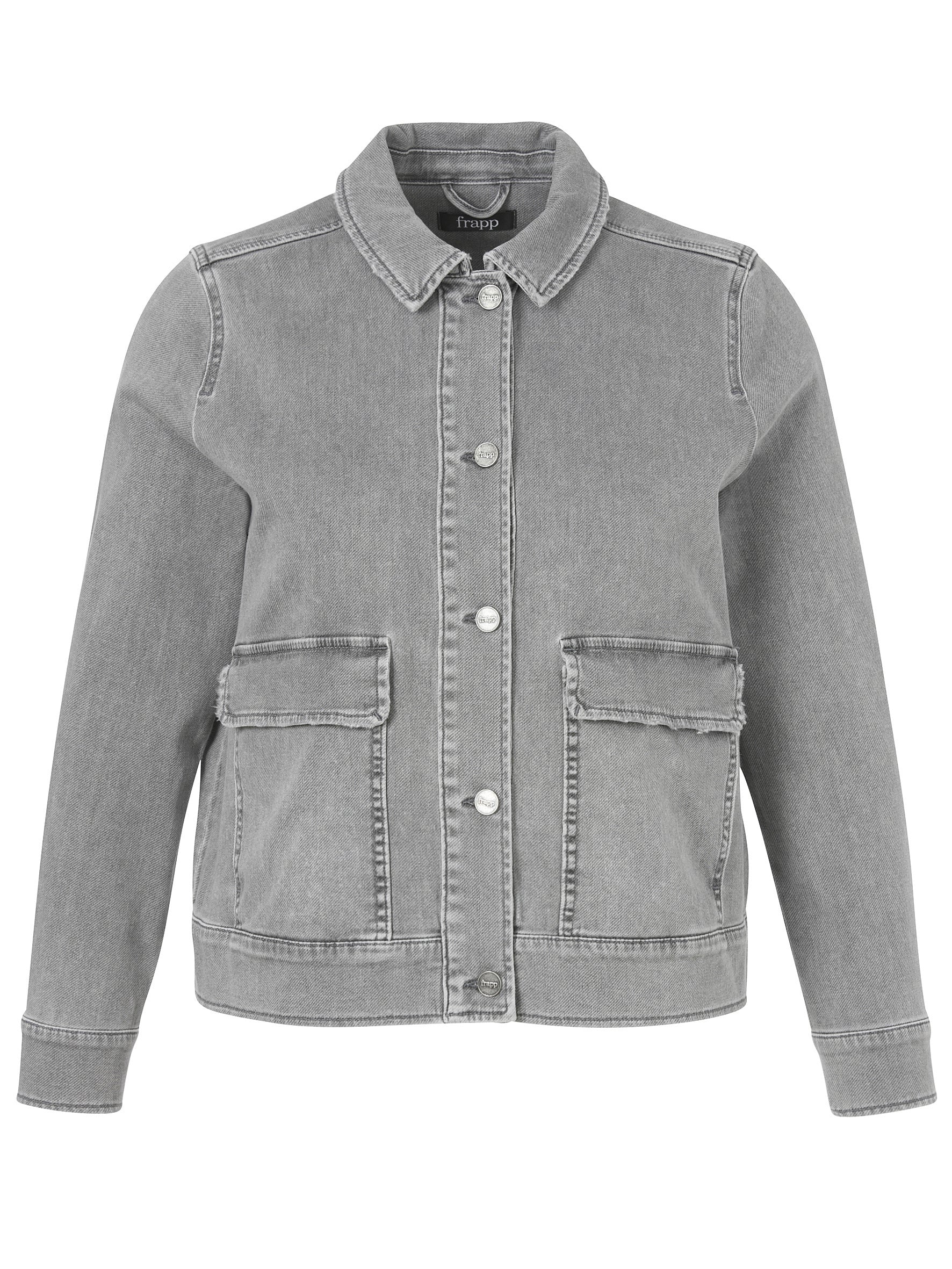 Jeansjacke aus Baumwolle - 168-silver grey denim - Grau