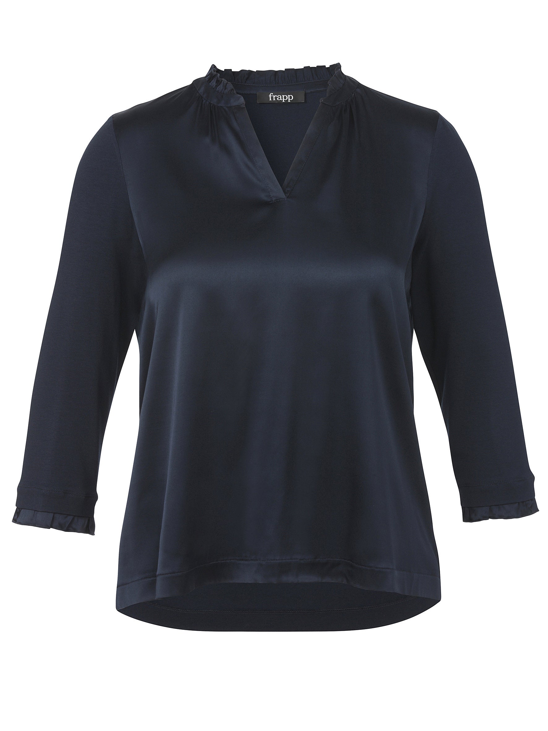 Schlupfbluse aus Viskose - 814-navy - Blau