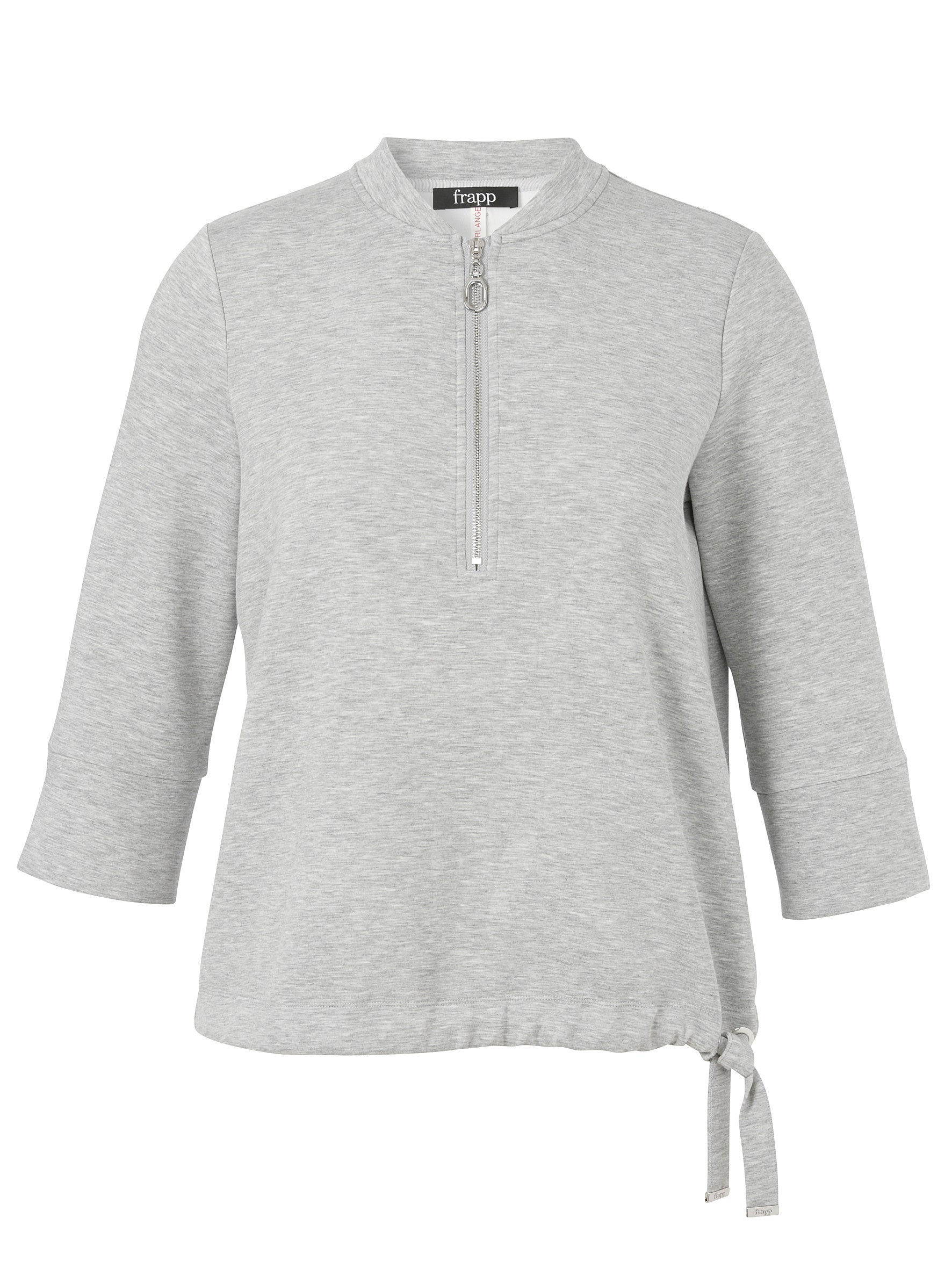 Sweatshirt mit Stehkragen - 165-silver melange - Grau