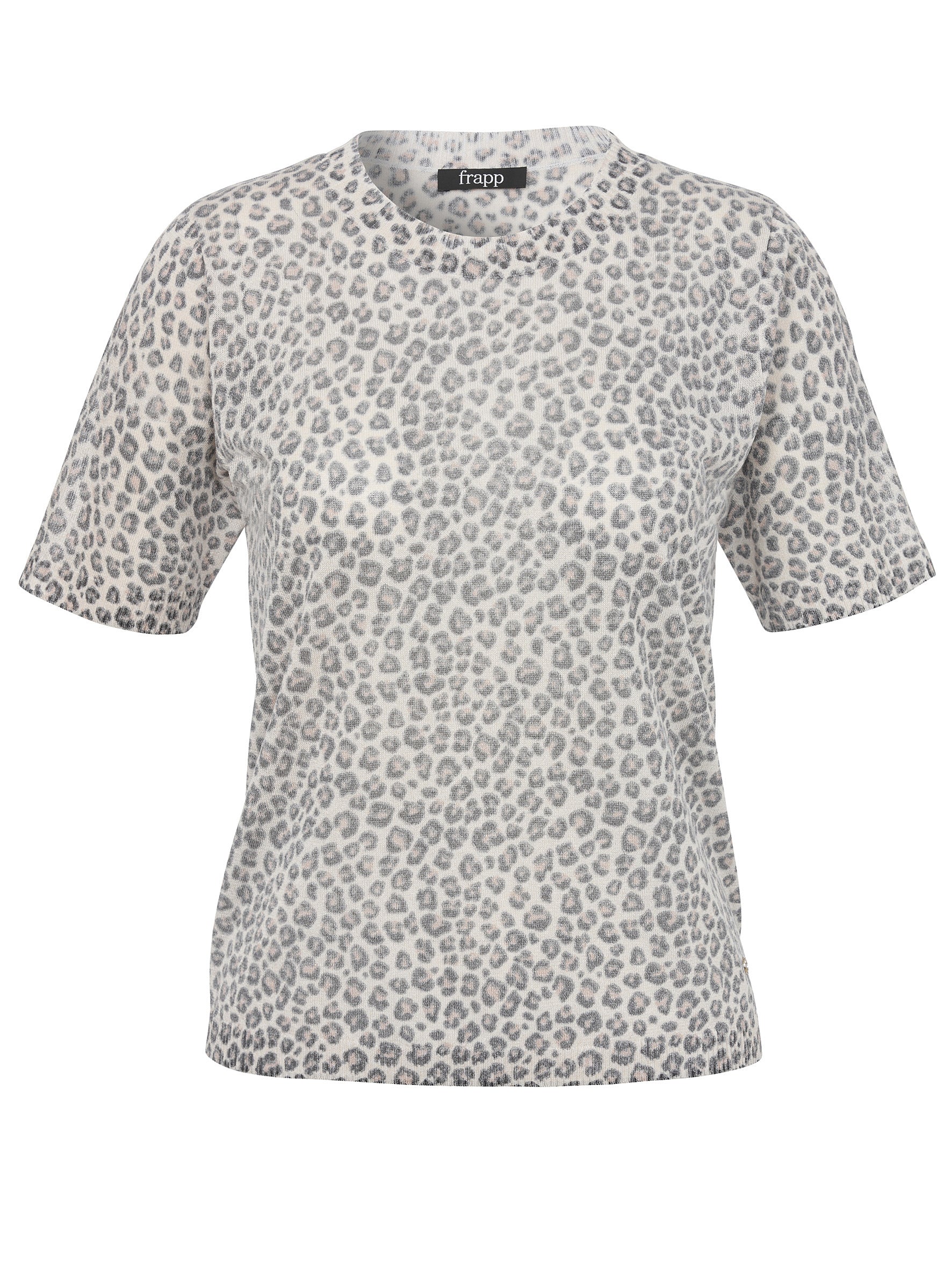 Strick-T-Shirt aus Viskosemix - 757-camel multicolor - Beige