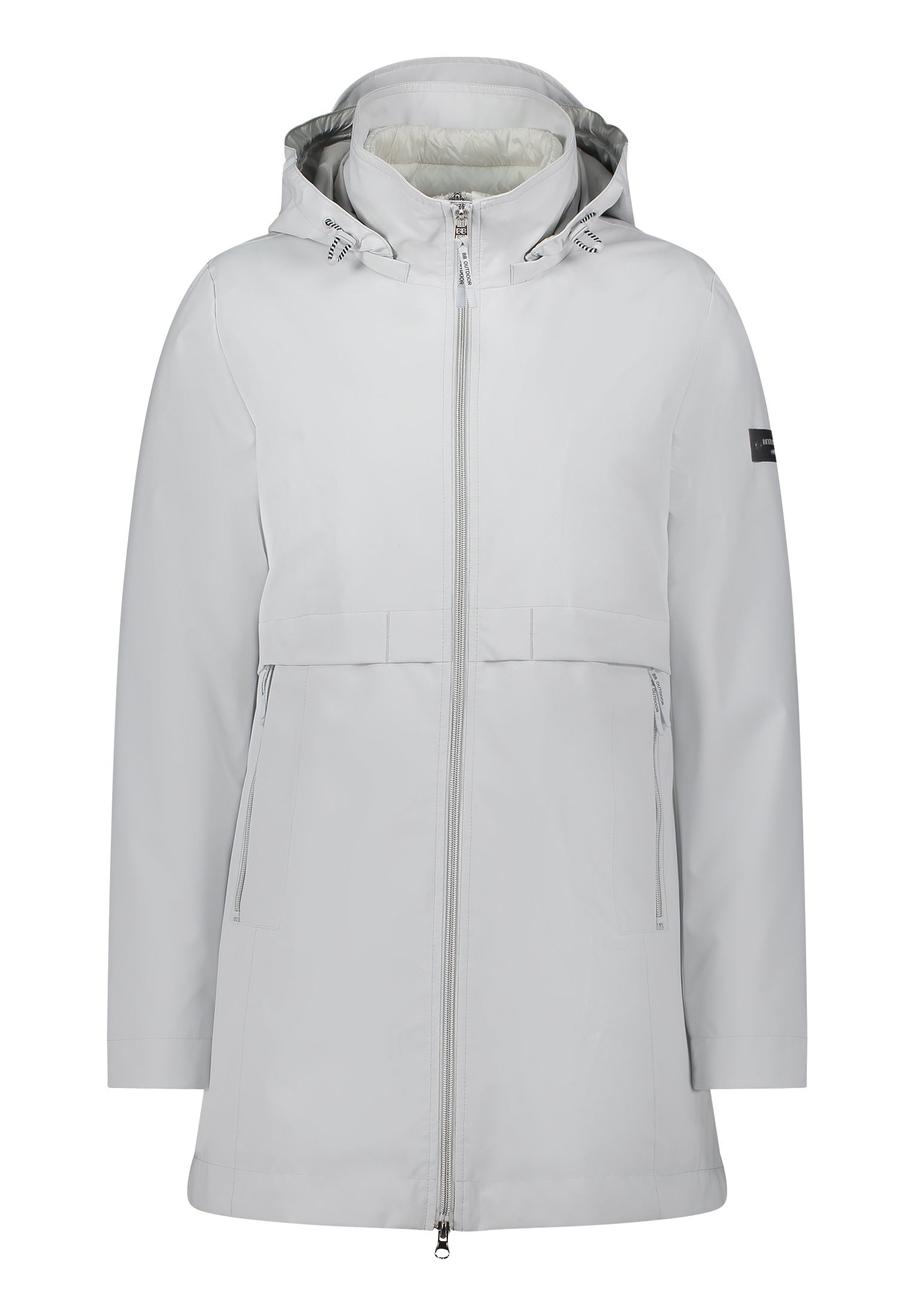 Funktionsjacke 4in1 mit abnehmbarer Kapuze - 9078-Glacier White - Grau
