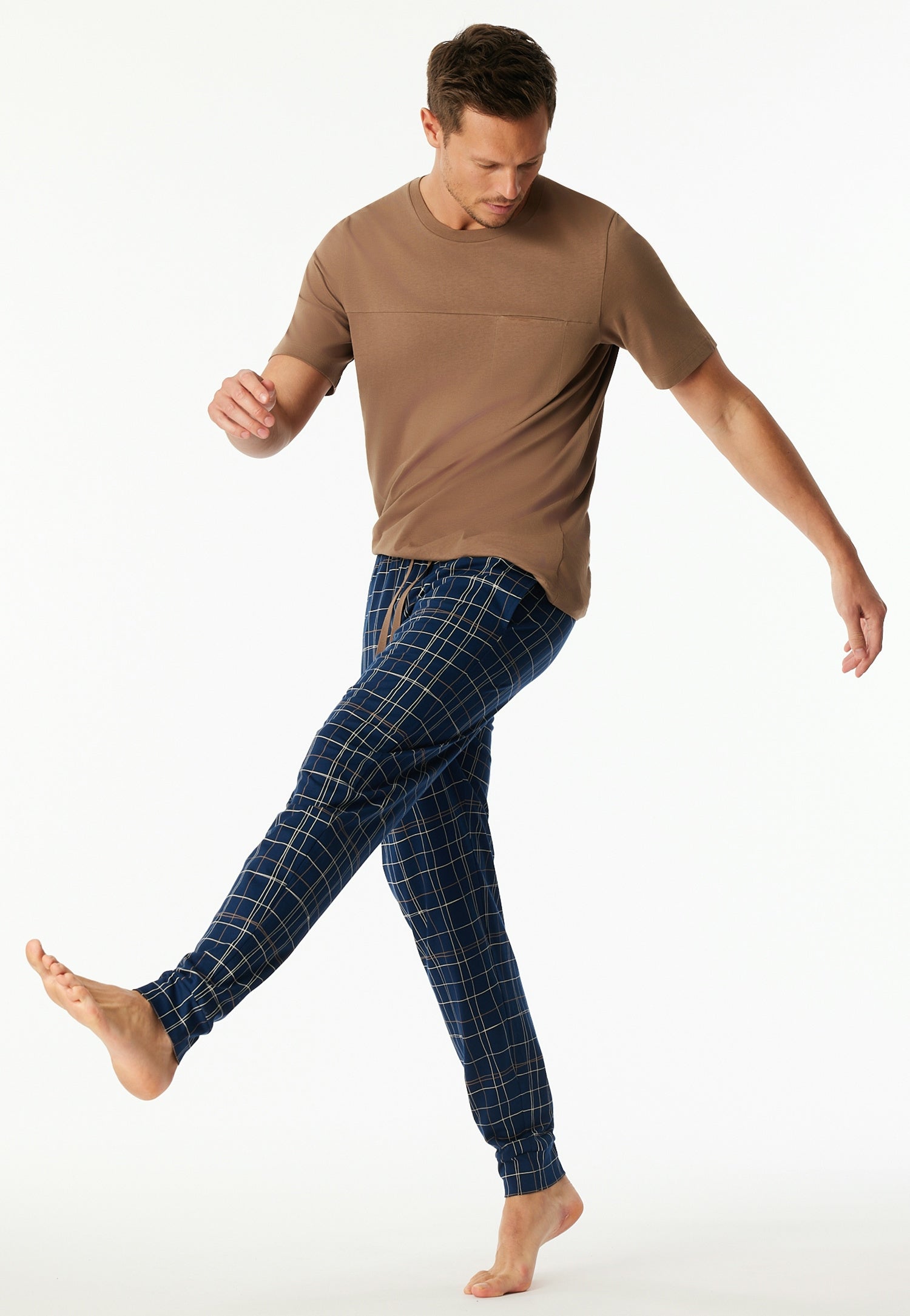 Lounge-Hose kariert - 913-multicolor 2 - Blau